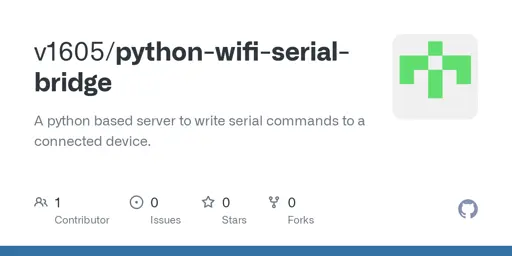 GitHub - v1605/python-wifi-serial-bridge: A python based server to write serial commands to a connected device.