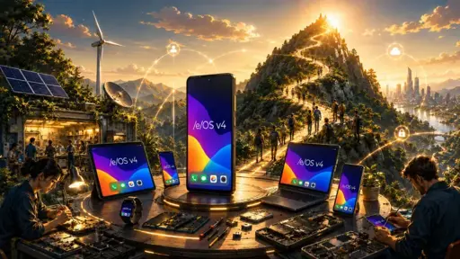 Several devices showing /e/OS 4.0 