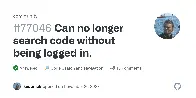 GitHub: Can no longer search code without being logged in.