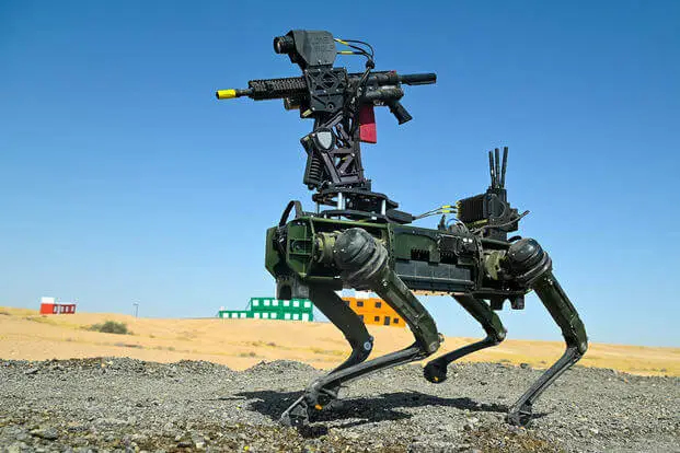 Army Testing Robot Dogs Armed with Artificial Intelligence-Enabled Rifles in Middle East