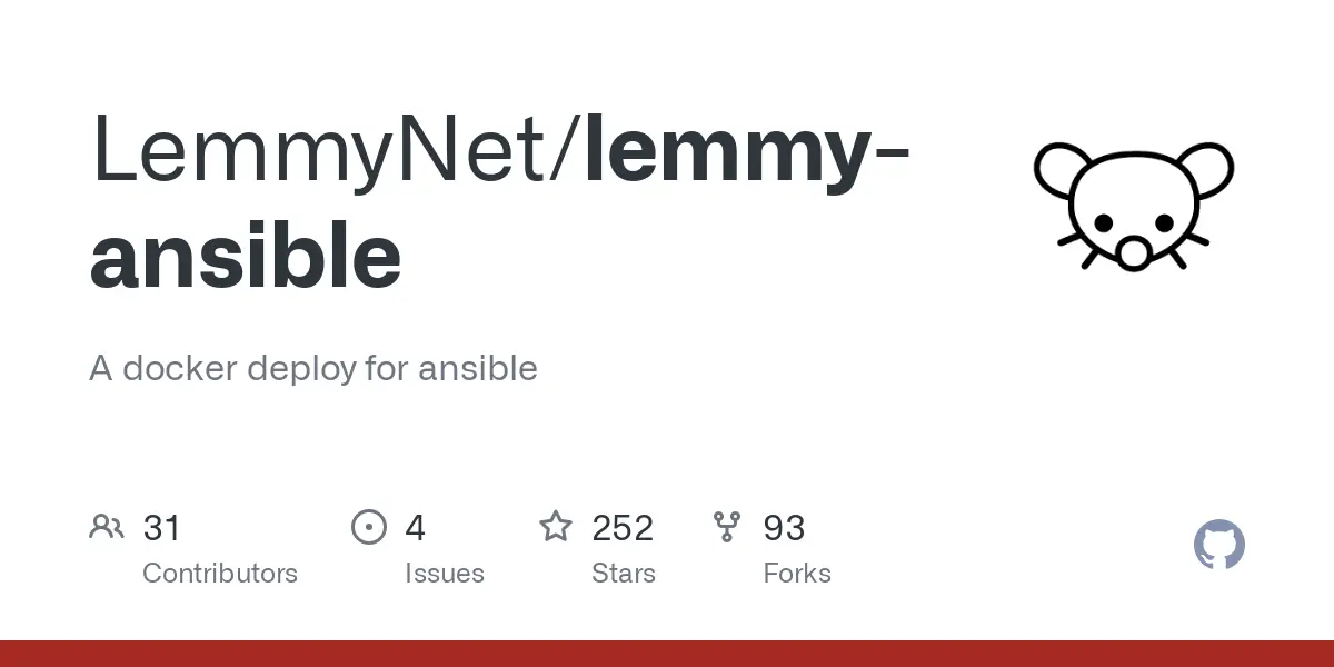 GitHub - LemmyNet/lemmy-ansible: A docker deploy for ansible