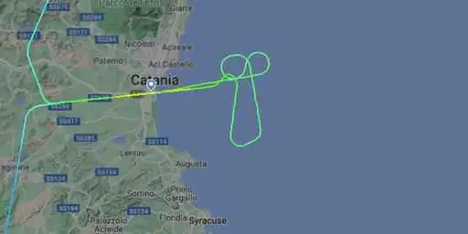 A Lufthansa pilot traced a 15-mile-long penis shape in the sky after being asked to divert his plane