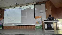 Speakers giving live coding workshop on QML interface development