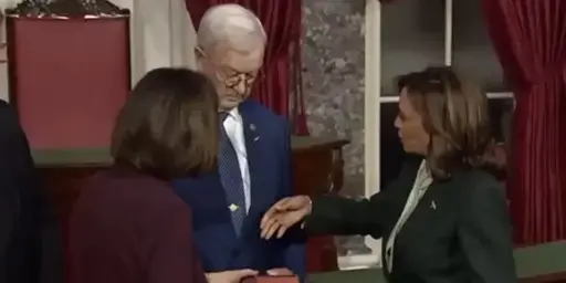 'Racist' and 'Classless' Husband of GOP Senator Won't Shake Kamala Harris' Hand | Common Dreams