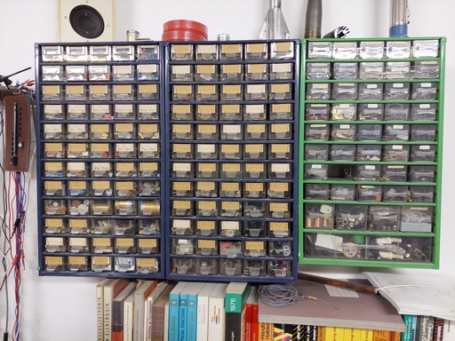 Boxes with resistors, capacitors and other microelectronics