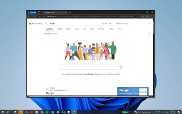 Microsoft Bing is trying to spoof Google UI when people search Google.com