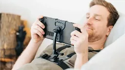 This Steam Deck mount looks silly, but greatly reduces the risk of dropping Valve's handheld on your face while gaming in bed