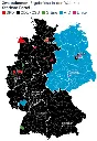 Largest party by electoral district in the German federal election