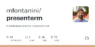 GitHub - mfontanini/presenterm: A markdown terminal slideshow tool