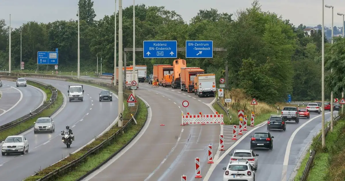 Autobahnen in Bonn: Nur wenige Probleme durch Sperrungen auf A562 und A565