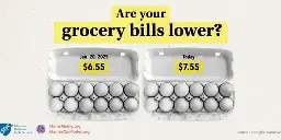 'Are Your Grocery Bills Lower?' Ad Targets Soaring Price of Eggs Under Trump | Common Dreams