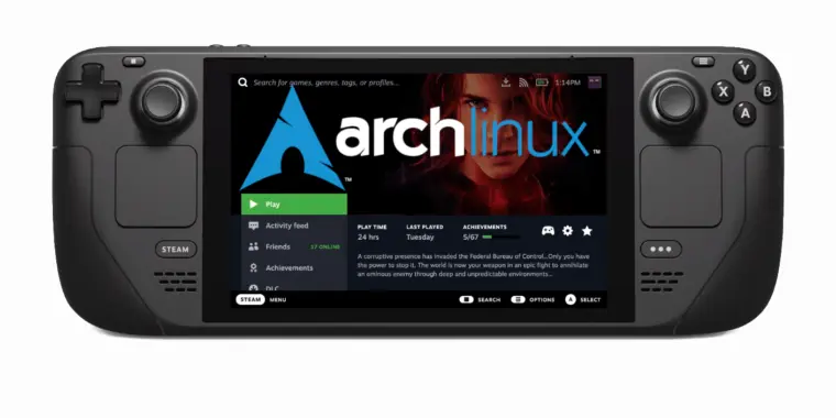 Valve’s upcoming Steam Deck will be based on Arch Linux—not Debian