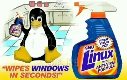 Free your pc with Linux, powered by GNU, with anti-viral formula. Wipes Windows in seconds.