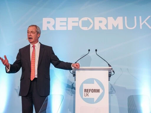 Nigel Farage’s right-wing Reform Party leads in UK poll for first time