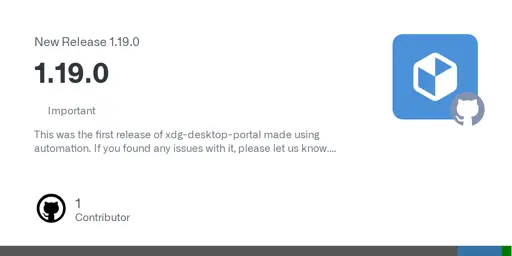 Release 1.19.0 · flatpak/xdg-desktop-portal