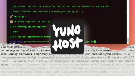 A newbie's guide to self-hosting with YunoHost. Part 2: installation & setup