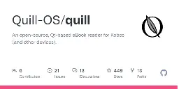 GitHub - Quill-OS/quill: An open-source, Qt-based eBook reader for Kobos (and other devices).