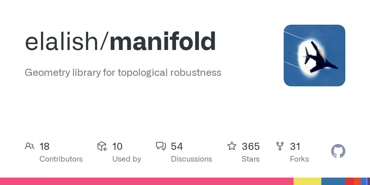 GitHub - elalish/manifold: Geometry library for topological robustness