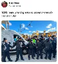 NYPD locking arms to protect Amazon and protect and help break a strike