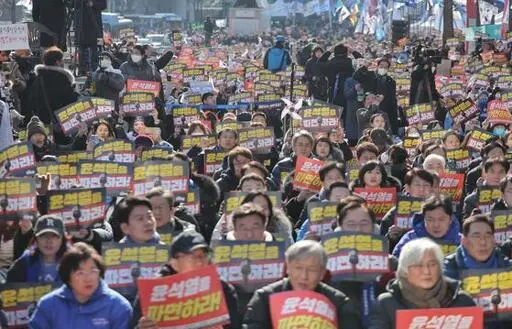 Main opposition holds outdoor rally calling for Yoon's removal from office