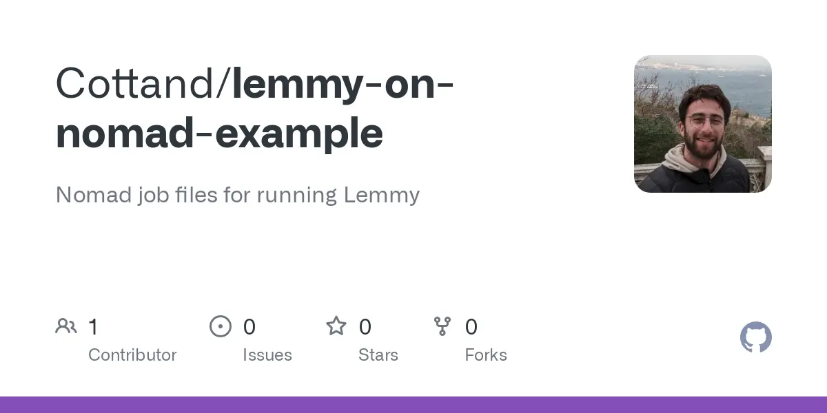 GitHub - Cottand/lemmy-on-nomad-example: Nomad job files for running Lemmy