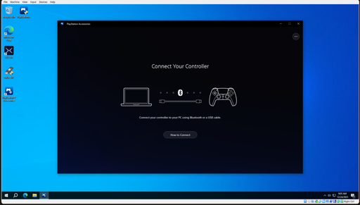 the image is of the app before connecting my controller. after connecting, the app closes without any message and will not reopen until after i disconnect the controller.