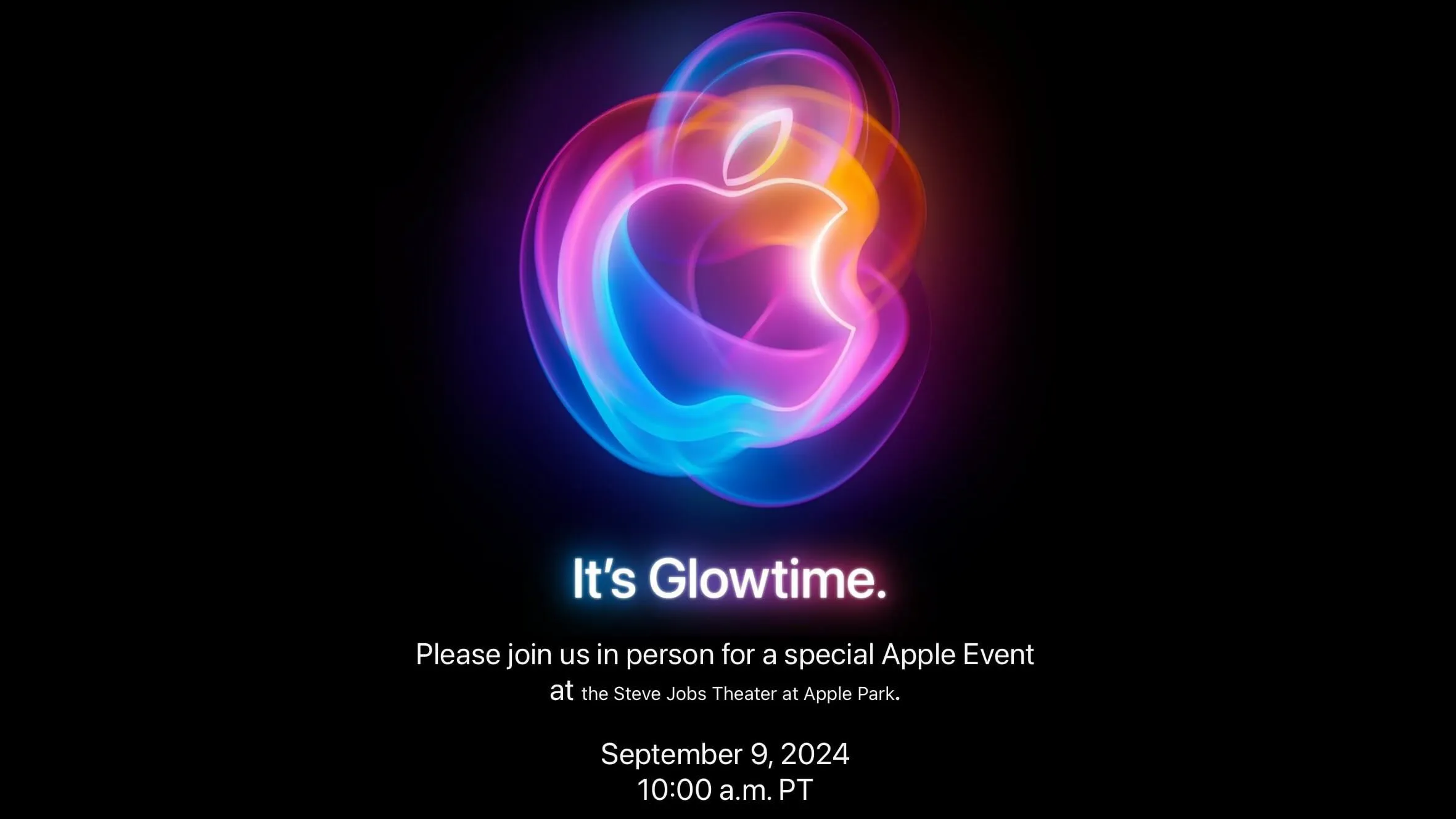 Apple Event Announced for September 9: 'It's Glowtime'