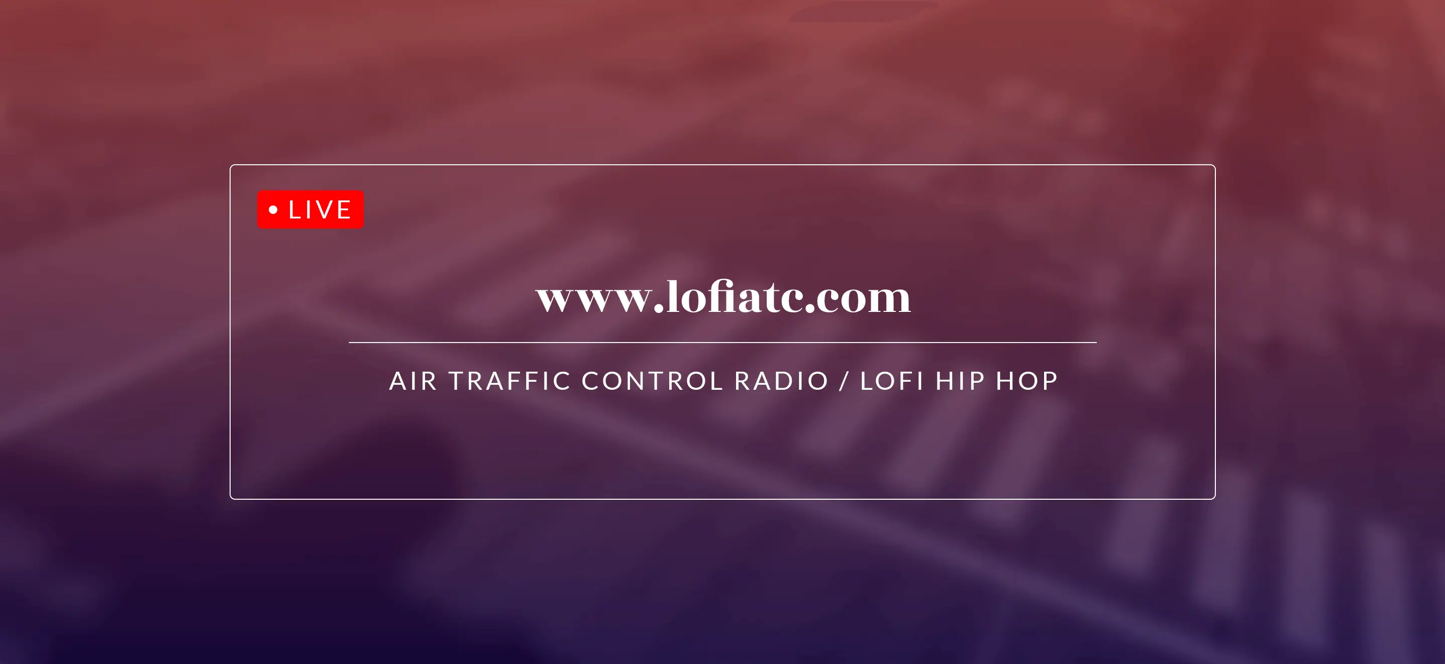 Listen to live air traffic control radio mixed with lofi hip hop