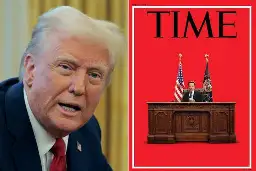 Trump turns on Time after new cover shows Musk sitting behind his Resolute desk