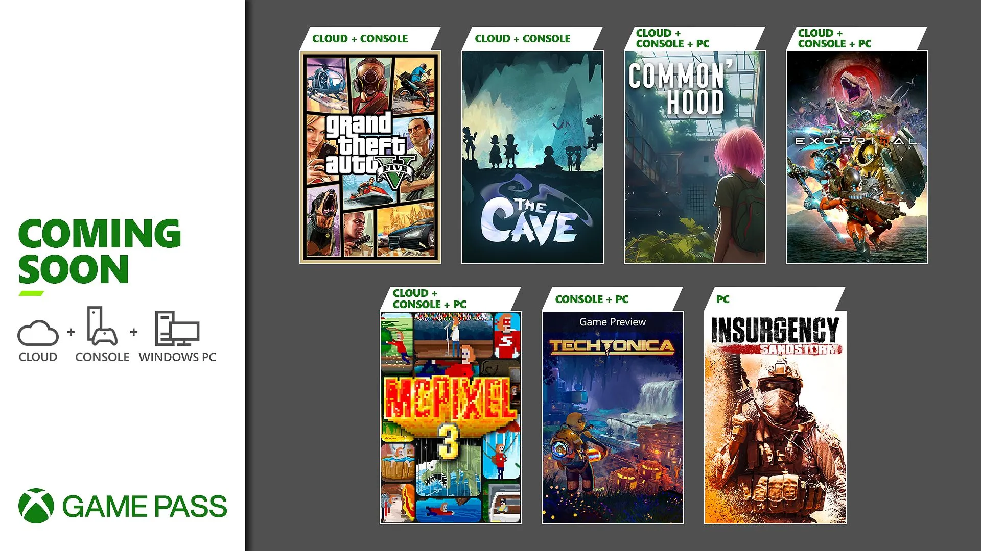 Coming to Xbox Game Pass: Exoprimal, Grand Theft Auto V, Techtonica, and More - Xbox Wire