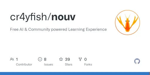 GitHub - cr4yfish/nouv: Free AI & Community powered Learning Experience