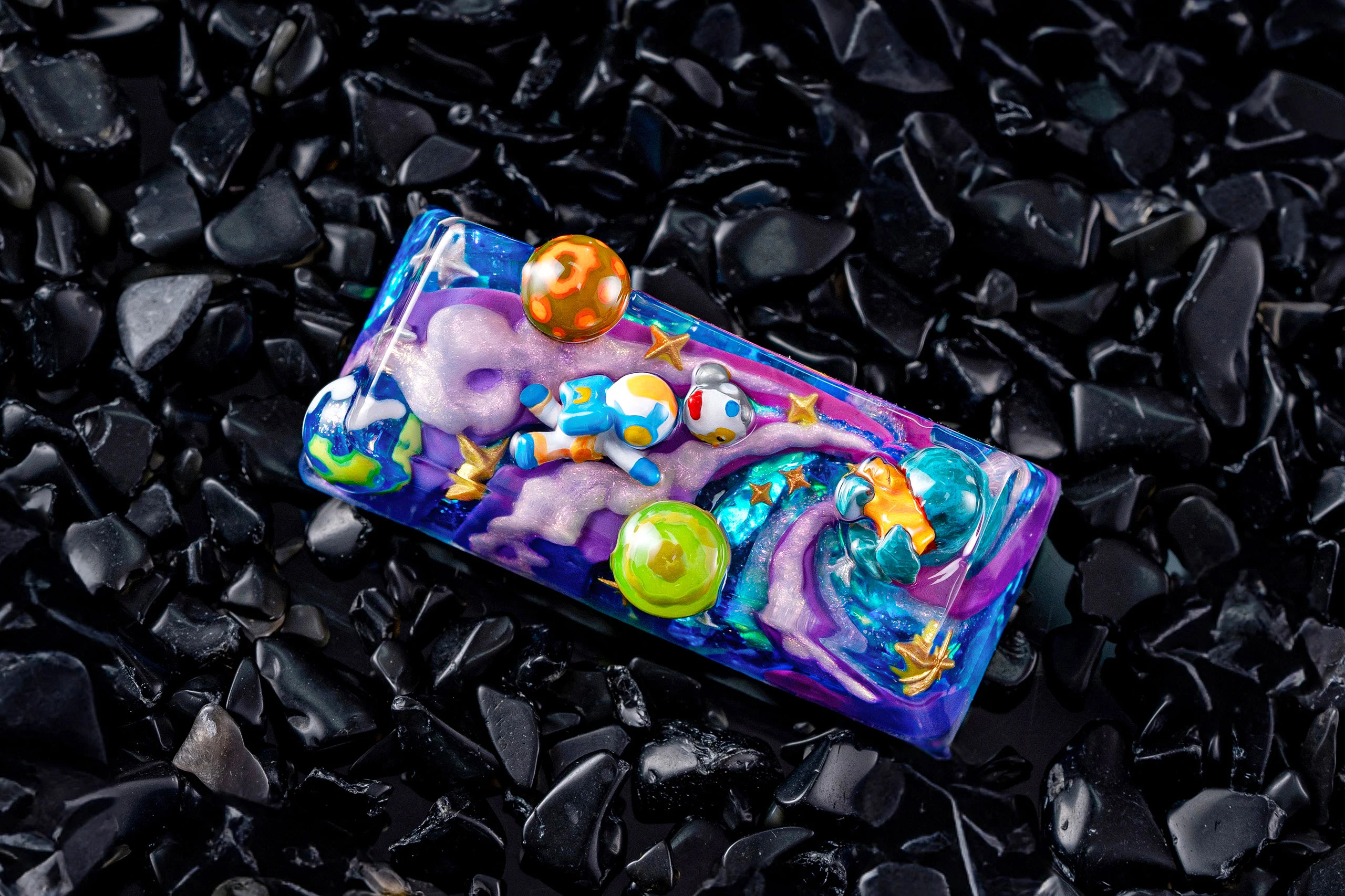 Crystal Veil series - Space Odyssey artisan keycaps - Jelly Key