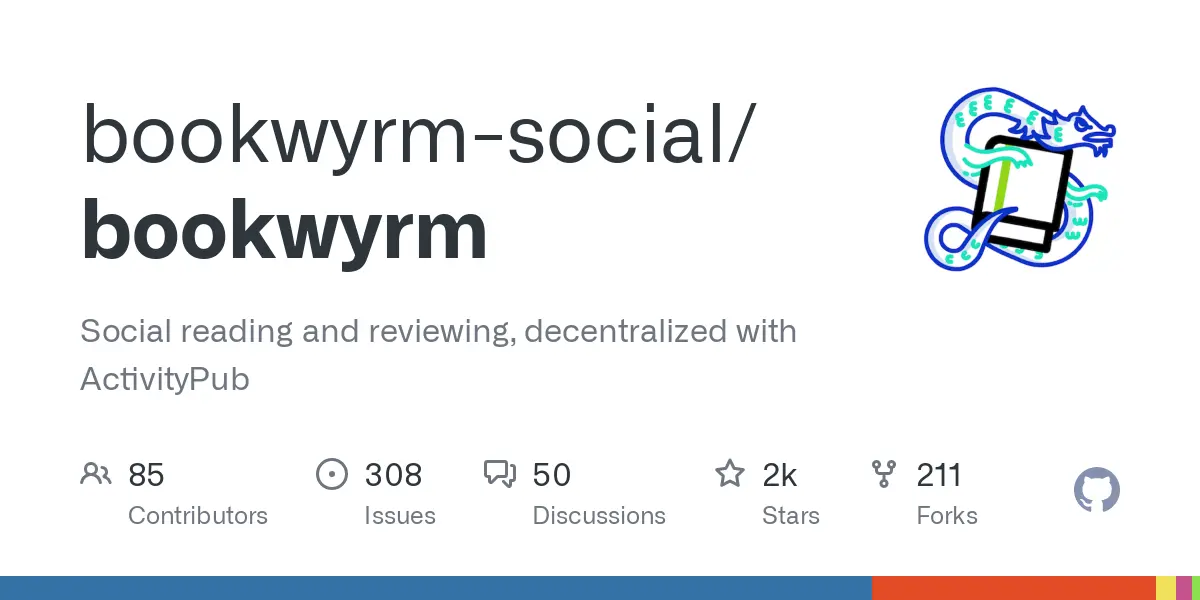 GitHub - bookwyrm-social/bookwyrm: Social reading and reviewing, decentralized with ActivityPub