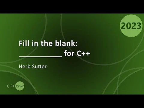 My C++ Now 2023 talk is online: “A TypeScript for C++”