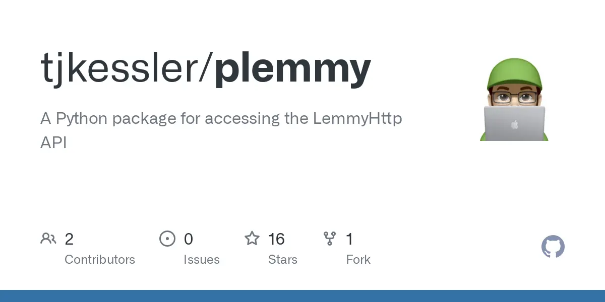 GitHub - tjkessler/plemmy: A Python package for accessing the LemmyHttp API