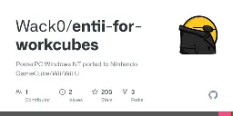 GitHub - Wack0/entii-for-workcubes: PowerPC Windows NT ported to Nintendo GameCube/Wii/Wii U