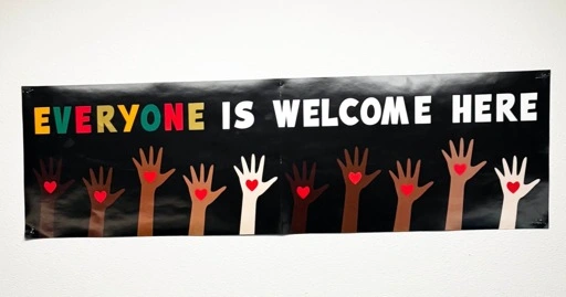 Teacher ordered to remove signs from classroom, including one saying ‘Everyone is welcome here’