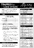 Trapped in a Cabin with Lord Byron - A One Page RPG