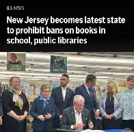 New Jersey becomes latest state to prohibit bans on books