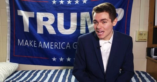 Nick Fuentes facing battery charge after 'your body, my choice' confrontation at his Illinois home