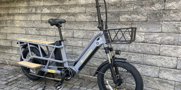 A cargo bike with a low price and pedals so low they scrape the ground