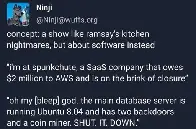 Ramsay's kitchen nightmares, but for software development