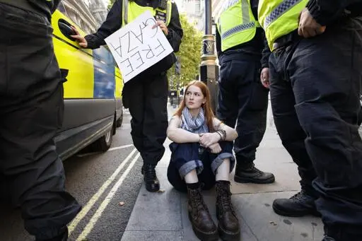 Britain to prosecute more than 60 people for supporting banned pro-Palestine group