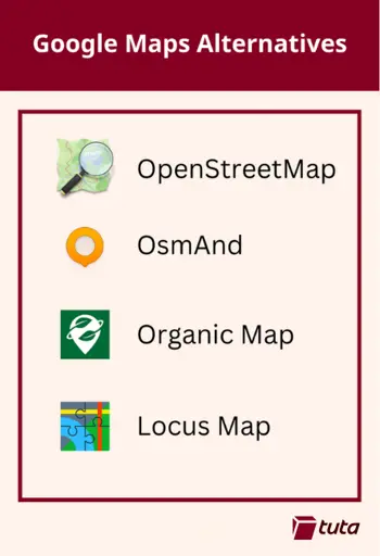 Looking to drop Google? Here are the best Google Maps alternatives for finding your way. | Tuta