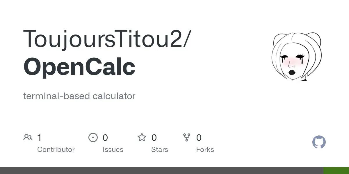 GitHub - ToujoursTitou2/OpenCalc: terminal-based calculator