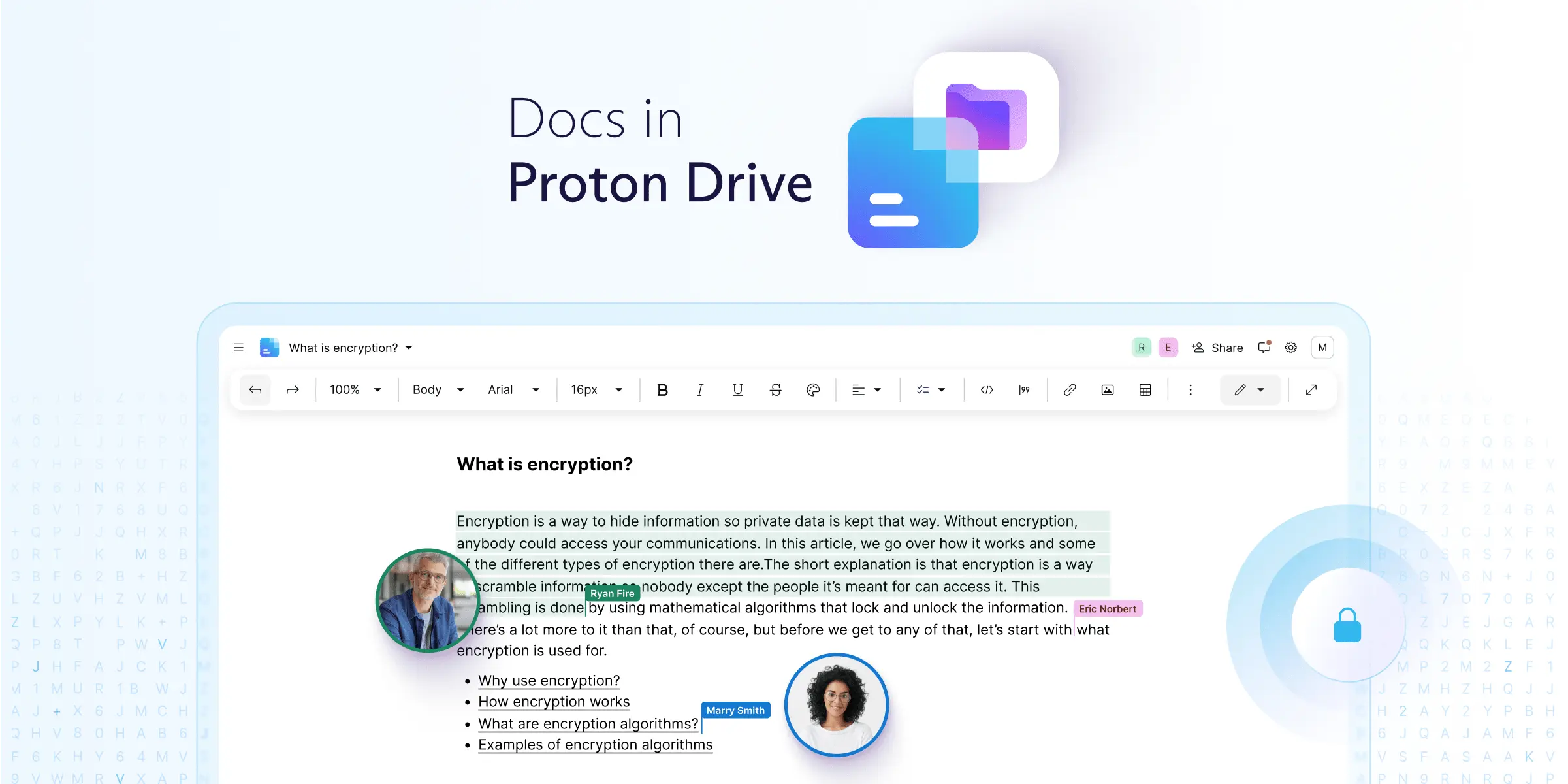 Introducing Docs in Proton Drive – collaborative document editing that’s actually private | Proton