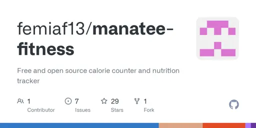 GitHub - femiaf13/manatee-fitness: Free and open source calorie counter and nutrition tracker