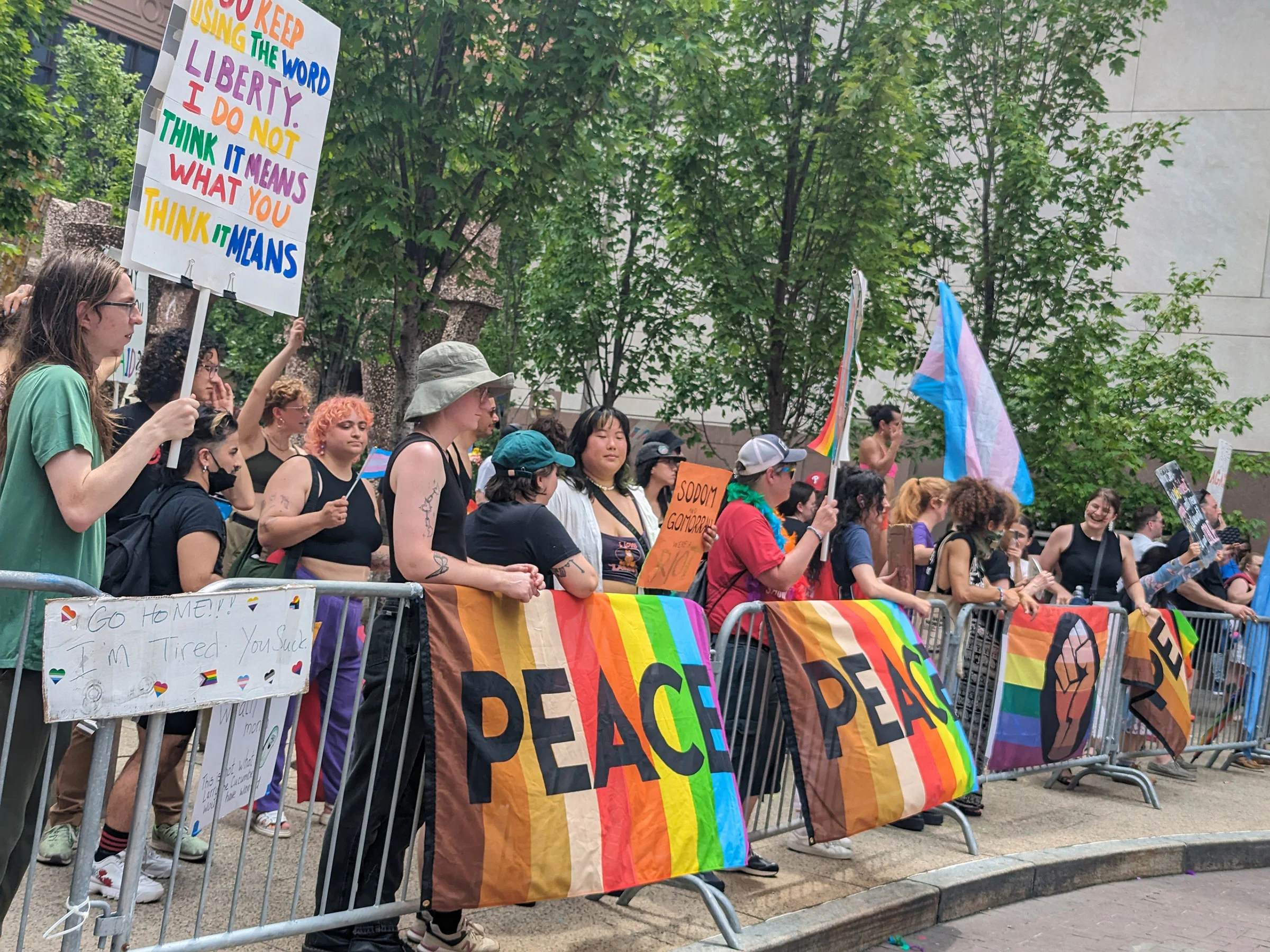 “Fascists Go Home!”: Philadelphians Reject Far Right “Moms for Liberty”