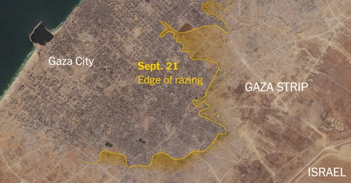 Israel Is Flattening Parts of Gaza City