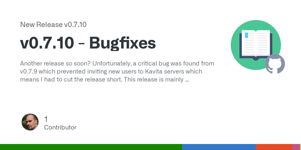 Release v0.7.10 - Bugfixes · Kareadita/Kavita